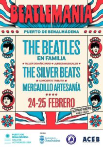 Beatlesmania is coming to Puerto Marina! 
On the 24th & 25th of February, Puerto Marina continues to bring to its enclosure a didactic show with the classics of this famous group which will be performed by the brilliant band SilverBeats! During the performance there will be anecdotes and musical history, storytellers, and the clowns Pin & Baba that will delight the little ones with their funny witticisms during the show.
- Tribute band 'Silver Beats
- The Beatles Exhibition
- The Beatles' vinyl market and much more - The Beatles themed workshops
- Painting the music
So grab the family and friends and join us Puerto Marina.
More events coming soon!
